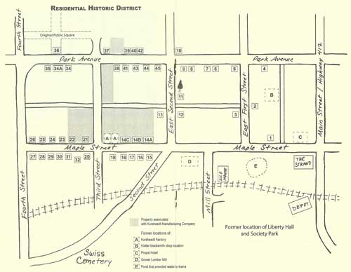 Hohenwald Historic District Walking Tour Map
