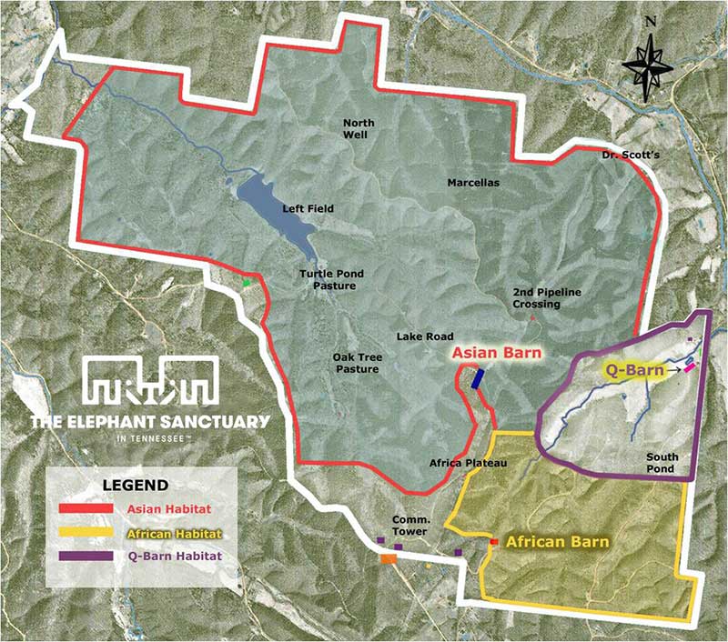 The Elephant Sanctuary map